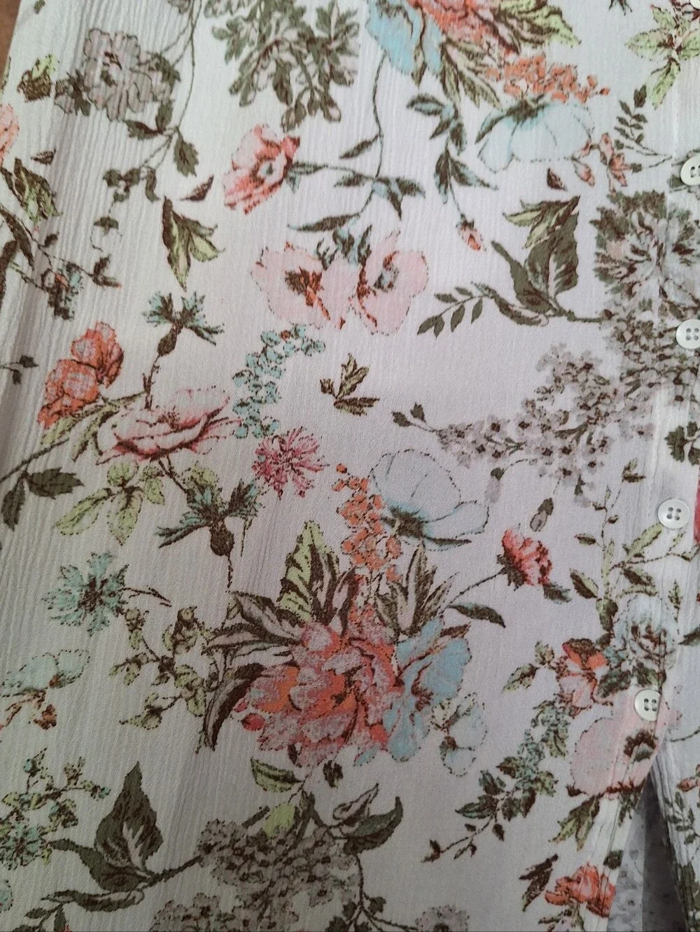Frye Button-Front Floral Midi Dress Small - Picture 5 of 11